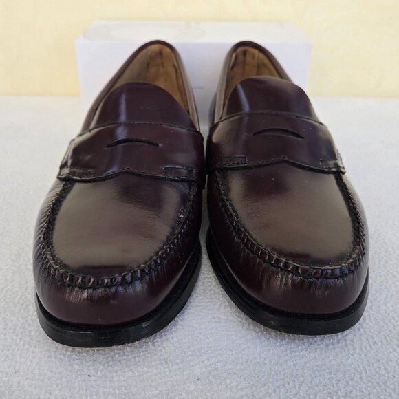 G.H. Bass Weejuns Logan Shoes Mens Size 9.5 D Burgundy Leather Penny Loafers - Picture 6 of 11